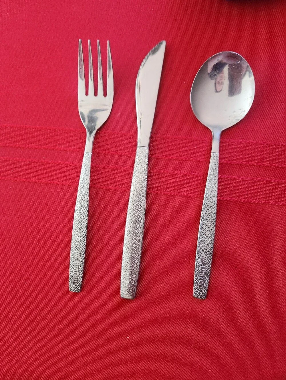 Vintage 3pc Silverware Set United Airlines
